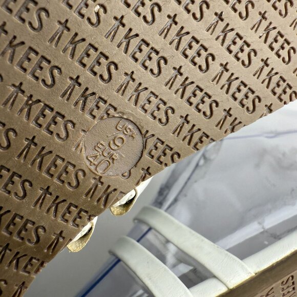 Tkees Leah Sandals Leather Cream Size 9 - Picture 8 of 9